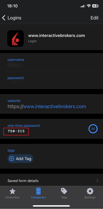 The generic password manager one time password